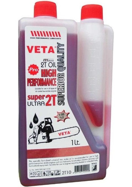 1 Lt Ölçekli 2 Zamanlı Benzin Katkı Yağı 2T10 Pro