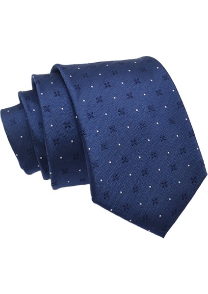Dut Ipek High-End Iş El Yapımı Erkek Ipek Kravat Mavi Lacivert Resmi Kıyafet 8 cm (Yurt Dışından)