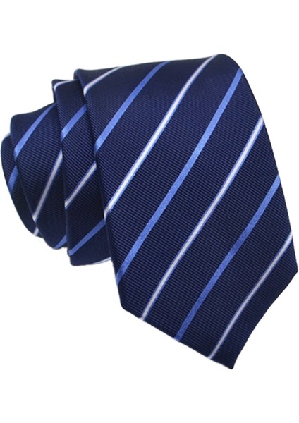 Dut Ipek High-End Iş El Yapımı Erkek Ipek Kravat Mavi Lacivert Resmi Kıyafet 8 cm (Yurt Dışından)