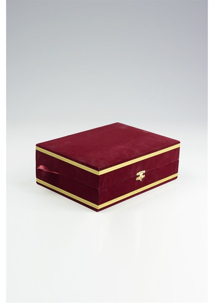 Kadife Kutu Bordo - 6lı Fincan