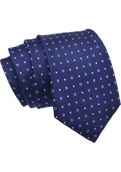 Dut Ipek High-End Iş El Yapımı Erkek Ipek Kravat Mavi Lacivert Resmi Kıyafet 8 cm (Yurt Dışından)