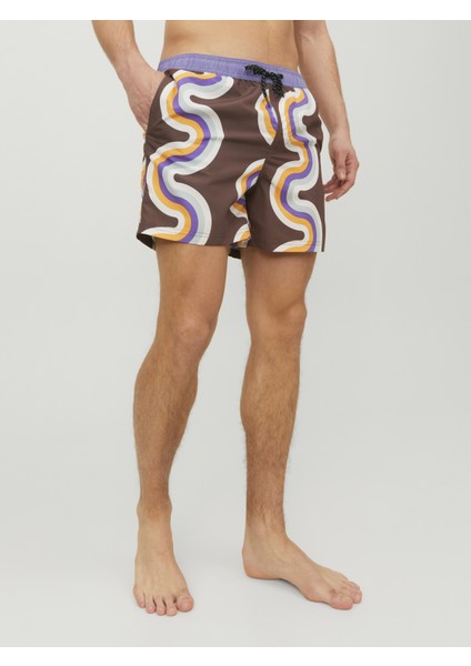 Renkli Dalga Desenli Deniz Şortu fiyatları