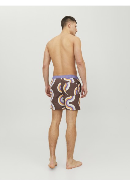 Renkli Dalga Desenli Deniz Şortu modelleri