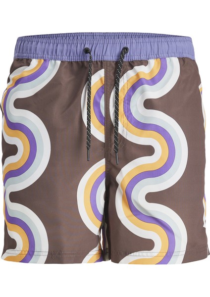 Renkli Dalga Desenli Deniz Şortu indirimleri