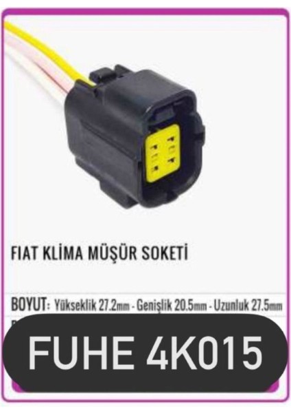 Fhe 4K015 Fiat Klima Müşür Soketi