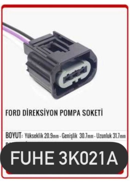 Fhe 3K021A Ford Direksiyon Pompa Soketi