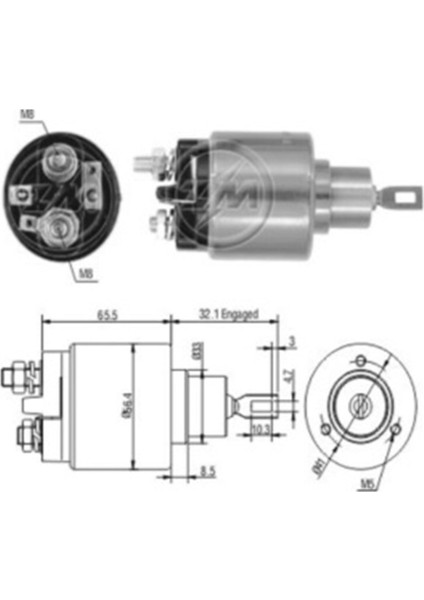 12V Marş Otomatiği Bosch Tipi Kmm (Kısa Piston)