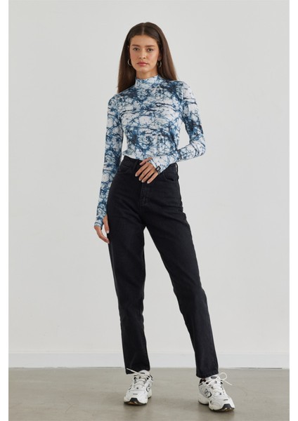 Siyah Mom Jean