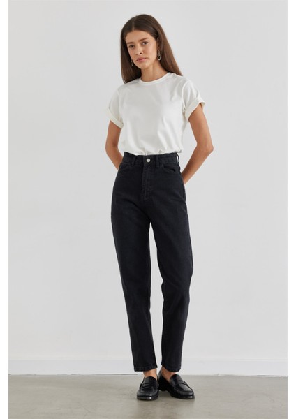 Siyah Mom Jean