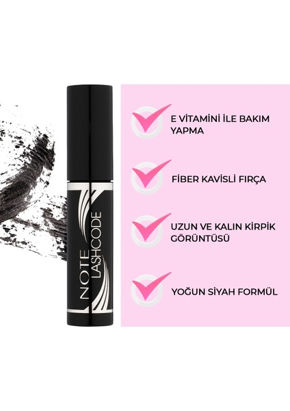 Lash Code Kıvırma Etkili Maskara