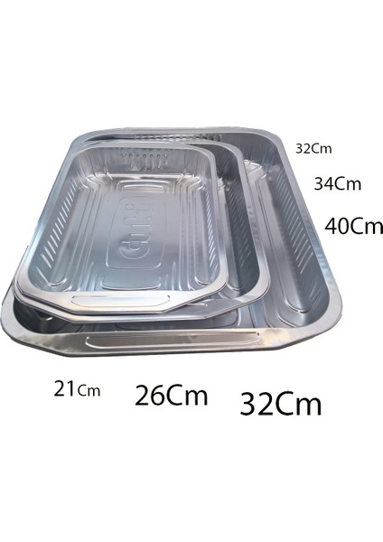 Alüminyum Kap 10 Adet 2000gr 21x32cm