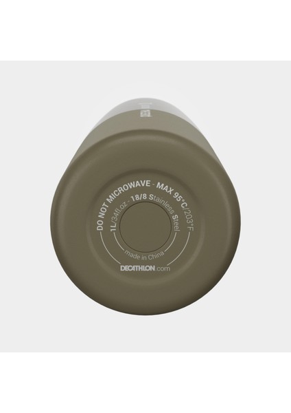 Quechua Paslanmaz Çelik Termos - 1 L - Haki - MH500