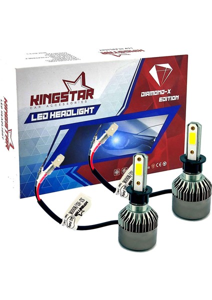 Diamond-X H1 Beyaz LED Xenon Şimşek Etkili Far Ampül 8000 Lümen