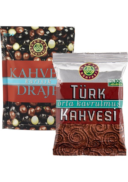 Kahveli Draje ve Orta Kavrulmuş Türk Kahvesi