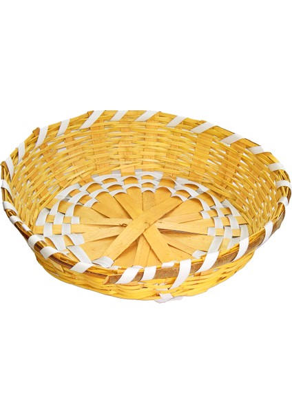 Hasır Sepeti 49X14X8 Cmm - Doğal El Örmesi Sapsız
