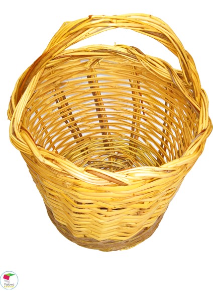 Balkon,manav,reyon,hediye,yumurta Sepeti 40X28X23 Cmm - Doğal El Örmesi Saplı fiyatları