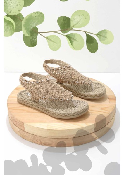 Nude Örgü Kadın Sandalet K05349362516