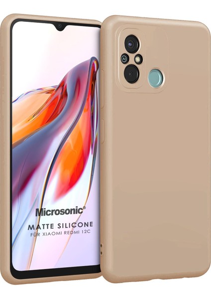 Matte Silicone Xiaomi Redmi 12C Kılıf Gold