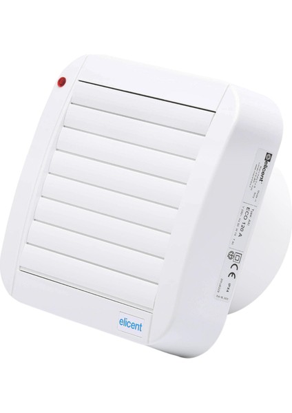 Eco Line 120’LIK Otomatik Panjurlu Banyo Havalandırma Fanı,tuvalet Aspiratörü, 170 M3-H modelleri