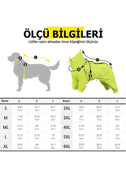 Fonksiyonel Fermuarlı Tulum Rüzgarlık Yağmurluk Köpek Kıyafeti m Yeşil