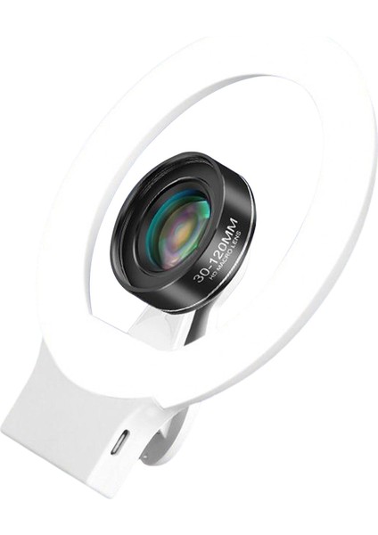 Fotoğraf Makyajı Için Telefon Dolgu Işığı 30-120MM Lens Taşınabilir Mini (Yurt Dışından)