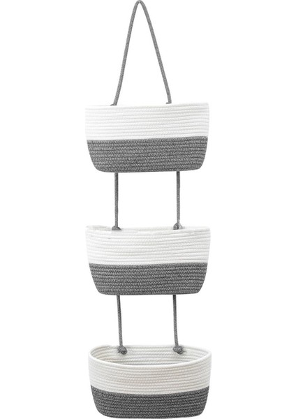 3 Katmanlı Dokuma Çiçek Sepetleri Duvar Rafı Çocuklar Odası Oturma Odası Yatak Odası Stili A (Yurt Dışından) fiyatları