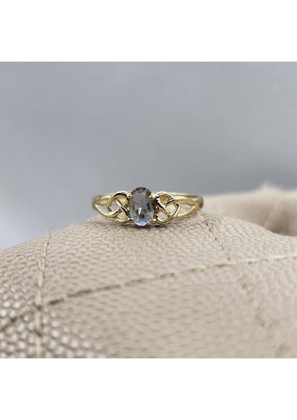 Gümüş Yüzük - 0.60 Karat Zultanit Taşlı Fantazi Modern Tasarım 925 Ayar Gümüş Evlilik Alyansı fiyatları