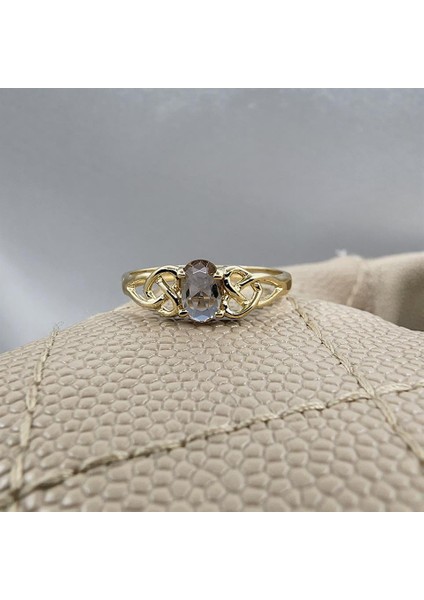 Gümüş Yüzük - 0.60 Karat Zultanit Taşlı Fantazi Modern Tasarım 925 Ayar Gümüş Evlilik Alyansı fırsatları