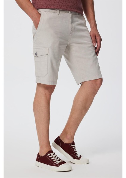 Man 1 Erkek Dokuma Şort Taş modelleri
