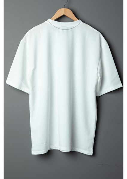 Erkek Navy Oversize Baskılı Pamuklu Bisiklet Yaka Kısa Kollu T-Shirt fırsatları