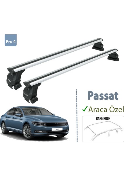 Volkswagen Passat B8 Portbagaj Taşıyıcı Ara Atkisi 2015- Sonrası Gri