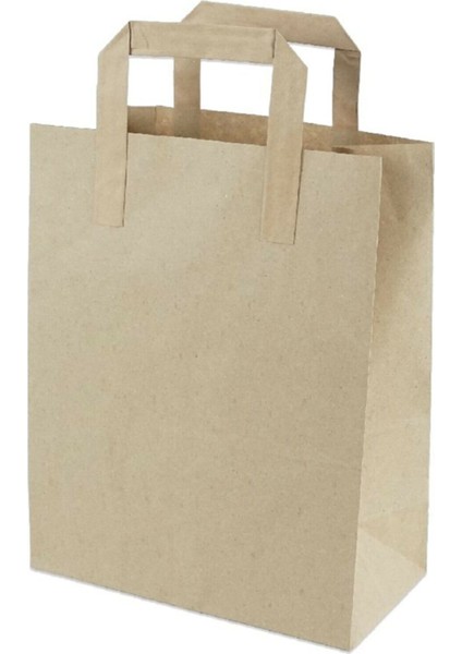 Kraft Çanta 22X28 - 25ADET Flat Saplı