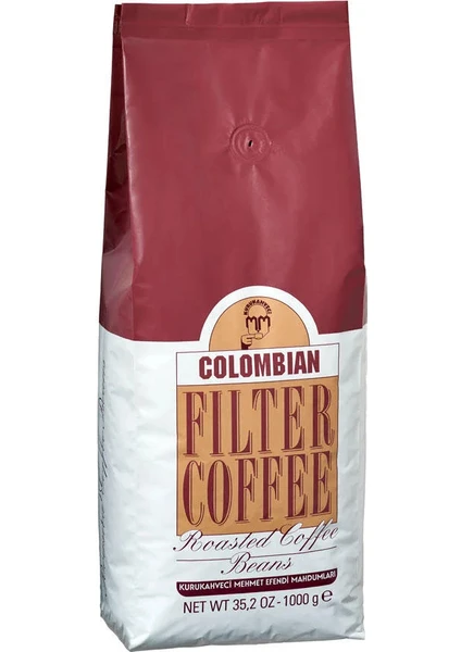 Mehmet Efendi Colombian 1000gr Çekirdek Kahve (Roasted) Net WT 35,2 OZ