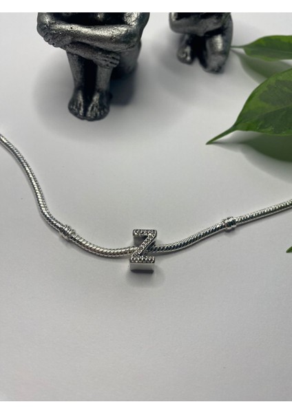Gümüş S925 Damgalı Z Harfi Zirkon Taşlı Charm fırsatları