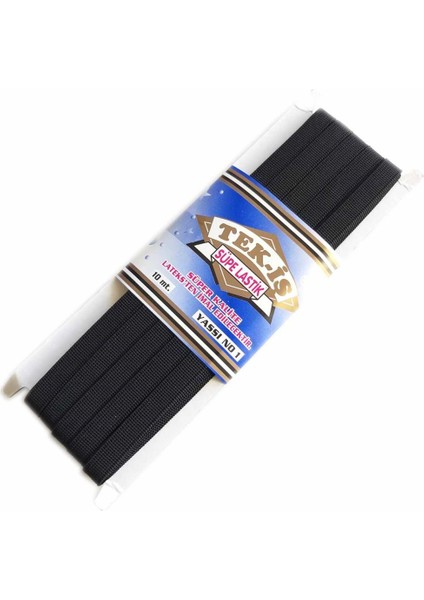 Lastik Süpe Siyah Yassı No:1