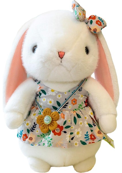 Best Life Bunny Tavşan Peluş Oyuncak Peluş Paskalya Tavşan Dekorasyonu Huggable Tavşan Figürin Açık Gri 30CM (Yurt Dışından)