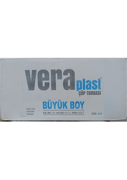 Plast Büyük Boy Çöp Torbası 50 Adet Siyah 65 x 80 cm