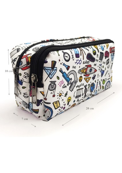 Kalem Kutusu Fen Bilimi Kalemkutu Vegan Deri Iki Bölmeli Kalemlik indirimleri