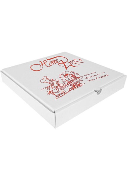 25 Adet Pizza Kutusu 33X33X4.5 (Cm) Beyaz