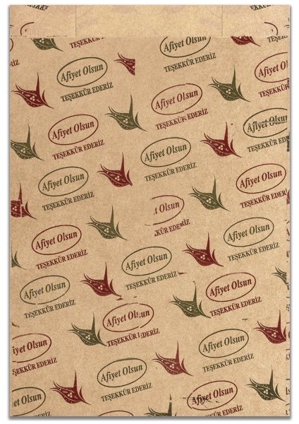 Kraft Kese Kağıdı 33X16 cm 100 Adet Baskılı