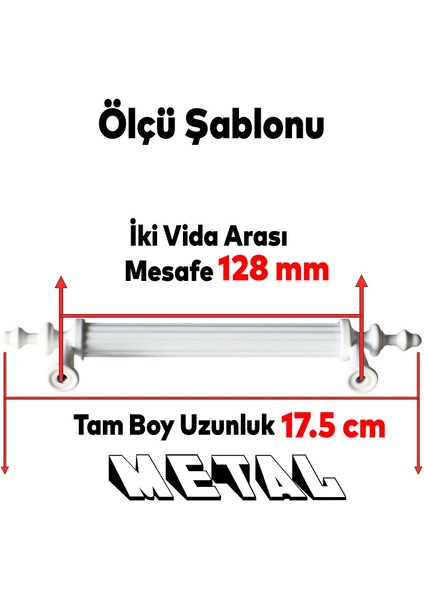 Erciyes Mobilya Mutfak Dolabı Çekmece Dolap Kapak Kulpu Kulbu Beyaz 128 mm Metal Kulp modelleri