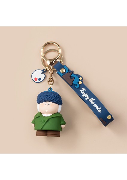 Yaratıcı Van Gogh Sanat Kolye Anahtarlık (Yurt Dışından)