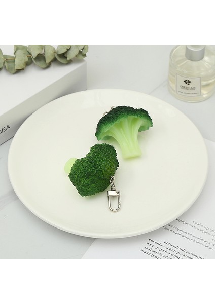 Yaratıcı Brokoli Modeli Anahtarlıklar 2 Adet (Yurt Dışından)