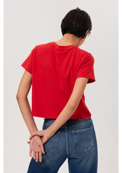 Code Kadın O Yaka T-Shirt Kırmızı fırsatları
