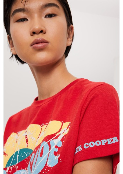Code Kadın O Yaka T-Shirt Kırmızı indirimleri