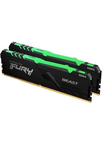 Kıngston Fury Beast Rgb 32GB 3600MHZ Ddr4 CL18 Dımm (Kıt Of 2) ram KF436C18BBAK2/32