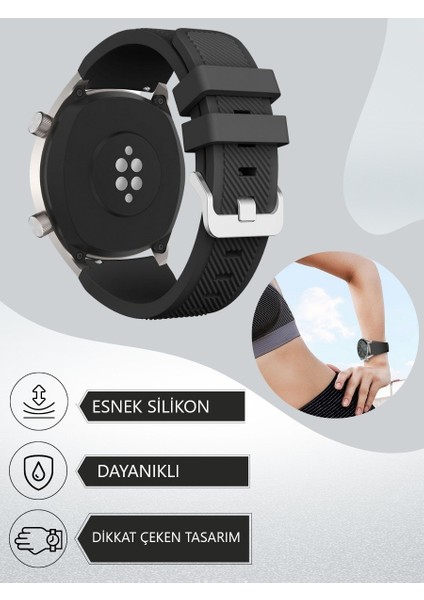 Samsung Gear S3 Frontier-Classic / Galaxy Watch 3 (45MM) - Watch 1 (46MM) Çizgi Desenli Kordon modelleri
