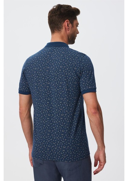 Newbernard Erkek Polo Yaka T-Shirt Indigo