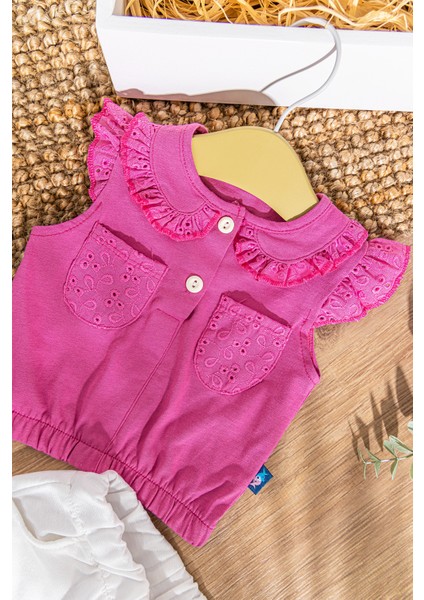 Güpürlü Fırfırlı Yazlık 2'li Kız Bebek Takım fiyatları