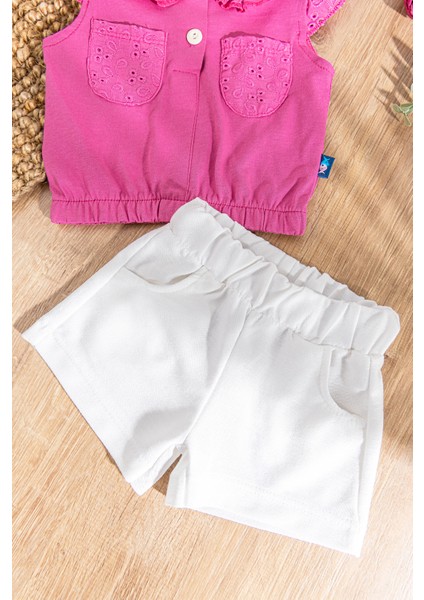 Güpürlü Fırfırlı Yazlık 2'li Kız Bebek Takım fırsatları